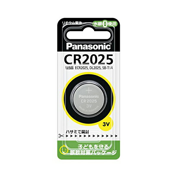 Panasonic CR2025P パナソニック リチウム電池 コイン形 1個入 CR-2025 【SB00046】