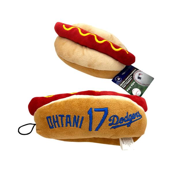 MLB公式 ロサンゼルス ドジャース 大谷翔平選手モデル 犬 ホットドッグ おもちゃ ペット 【SB00164】