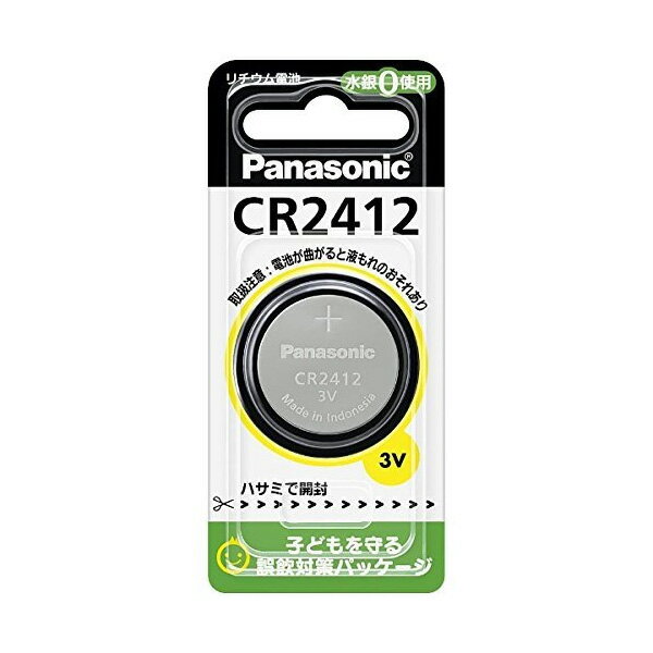 PANASONIC CR2412P パナソニック マイクロコイン型リチウム電池 CR-2412P 【SB01292】