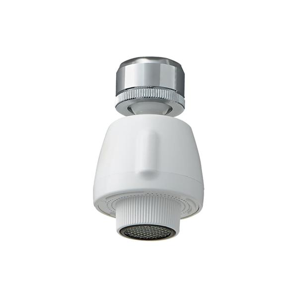 SANEI PM254 キッチンシャワー ホワイト 水栓 水流 切替 首振り 節水 【SB01313】