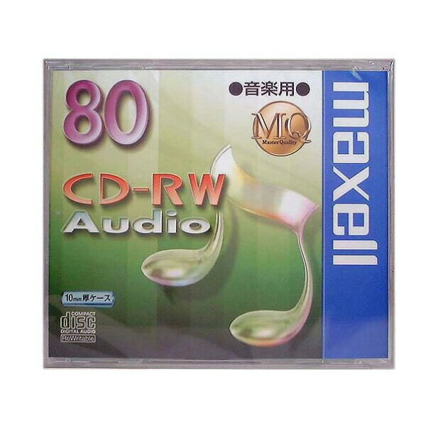 maxell CDRWA80MQ.1TP 音楽用 CD-RW 80分 1枚 