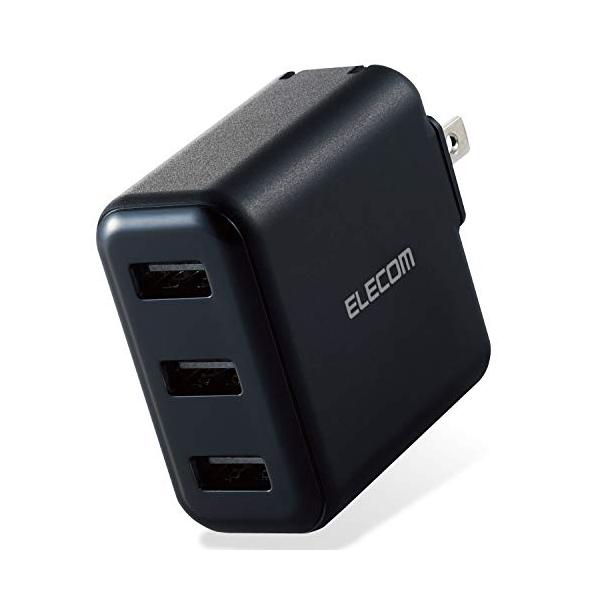 エレコム MPA-ACU12BK ブラック USB コンセント 充電器 合計18W Type-A×3 ELECOM 【SB02969】