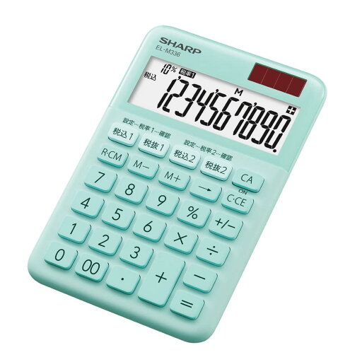 シャープ EL-M336-GX グリーン 電卓10桁 ミニナイスサイズタイプ SHARP 【SB05915】 シャープ EL-M336-GX グリーン 電卓10桁 ミニナイスサイズタイプ SHARP 【SB05915】