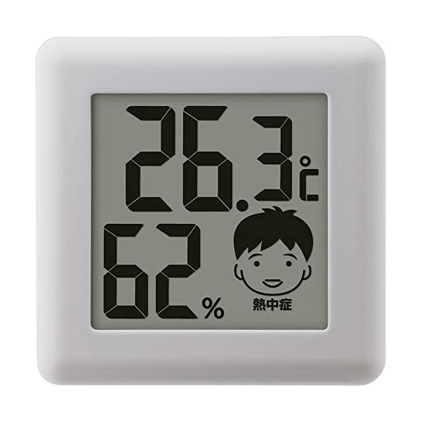 ドリテック O-282WT ホワイト 温湿度計 デジタル dretec 【SB06398】