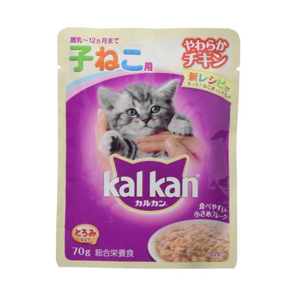 Rakuten - カルカン パウチ 12ヵ月までの子ねこ用 やわらかチキン 70g 【SB06690】