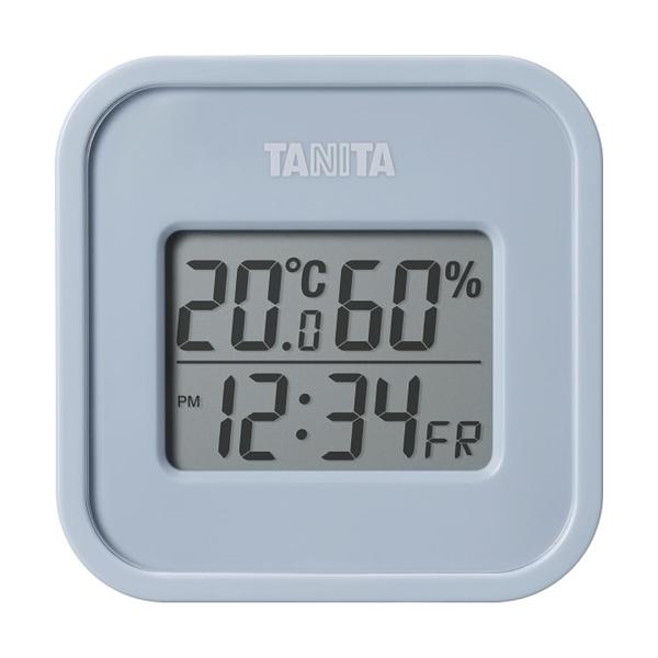 タニタ TT588BL ブルーグレー 温湿度計 デジタル温湿度計 温度計 湿度計 時計 TANITA 【SB06871】