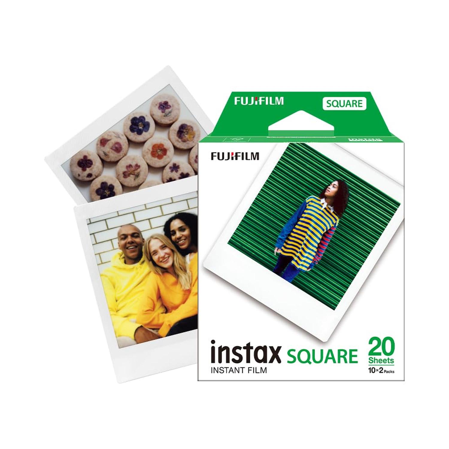 富士フイルム スクエアフォーマットフィルム 20枚入(10枚入x2個パック) インスタントカラーフィルム instax SQUARE FUJIFILM 【SB09171】