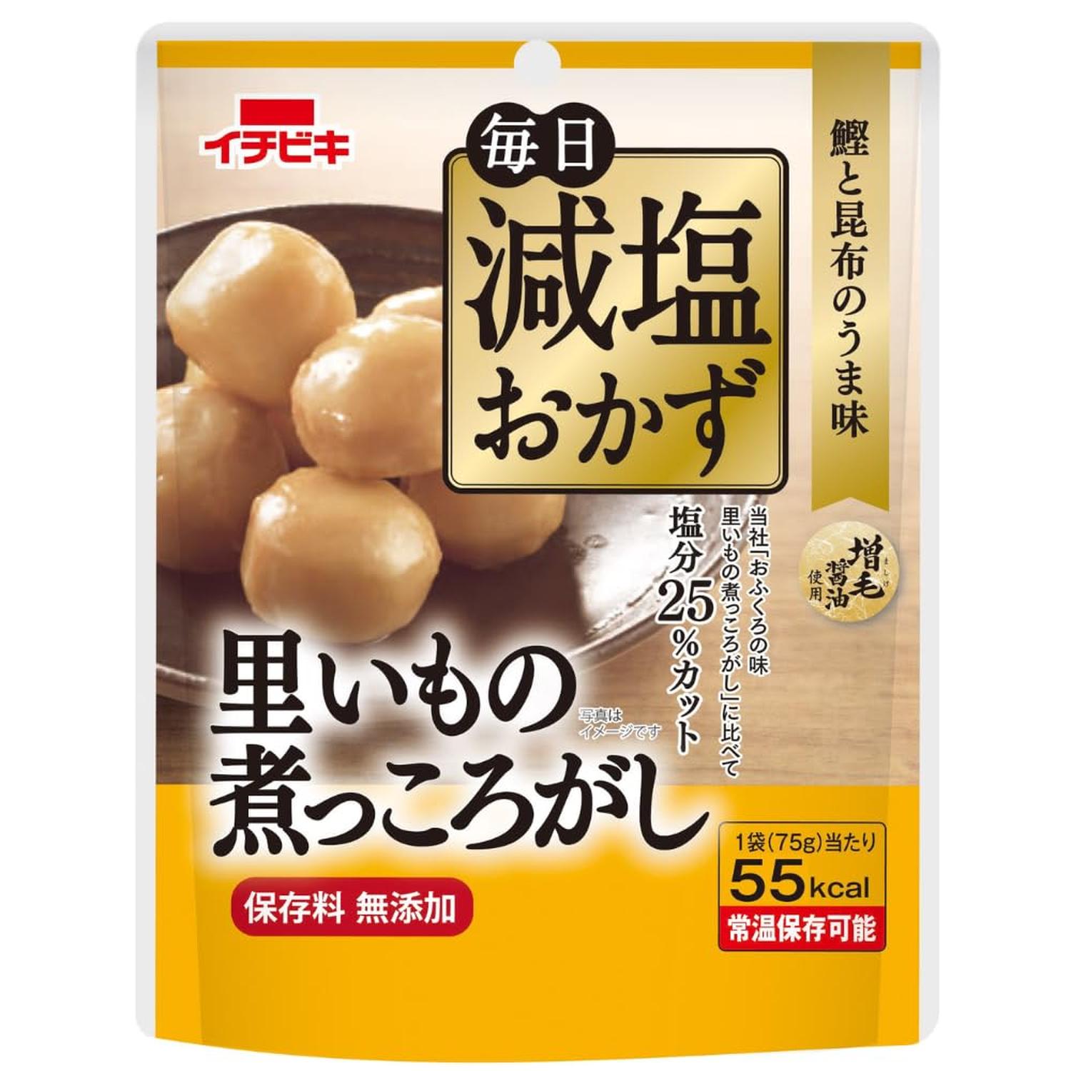 ■成分 里いも（中国産）、しょうゆ、還元水あめ、砂糖、みりん、酢酸発酵調味料、昆布エキス、鰹節エキス、鰹節粉末、酵母エキス、食塩、食物繊維／増粘剤（加工でん粉）、調味料（無機塩）、ポリグルタミン酸、（一部に小麦・大豆を含む） ■広告文責：Think Rich Store TEL 082-881-1870 掲載商品の仕様や付属品等の詳細につきましては メーカーに準拠しておりますので メーカーホームページにてご確認下さいますよう よろしくお願いいたします。 当店は他の販売サイトとの併売品があります。 ご注文が集中した時、システムのタイムラグにより在庫切れとなる場合があります。 その場合はご注文確定後であってもキャンセルさせて頂きますのでご了承の上ご注文下さい。