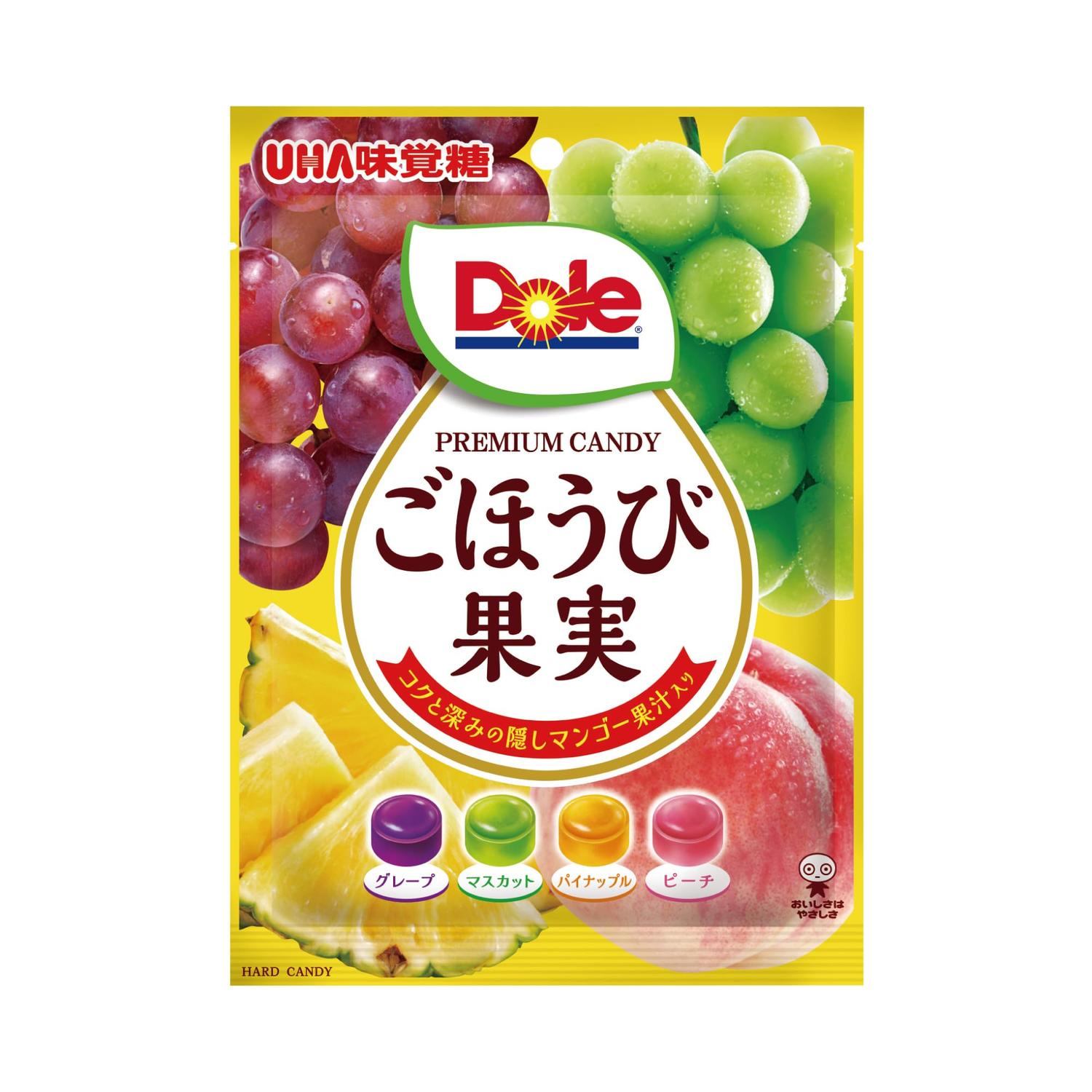 ■食品 ■日本 ■UHA味覚糖 ■成分 【グレープ】砂糖(国内製造)、水飴、濃縮果汁(グレープ、マンゴー)/酸味料、香料、着色料(クチナシ)【マスカット】砂糖(国内製造)、水飴、濃縮果汁(マスカット、マンゴー)/酸味料、香料、着色料(カロチノイド、クチナシ)【パイナップル】砂糖(国内製造)、水飴、濃縮果汁(パイナップル、マンゴー)/酸味料、香料、着色料(カロチノイド)【ピーチ】砂糖(国内製造)、水飴、濃縮果汁(ピーチ、マンゴー)/酸味料、香料、着色料(アントシアニン)、(一部にももを含む) ■広告文責：Think Rich Store TEL 082-881-1870 掲載商品の仕様や付属品等の詳細につきましては メーカーに準拠しておりますので メーカーホームページにてご確認下さいますよう よろしくお願いいたします。 当店は他の販売サイトとの併売品があります。 ご注文が集中した時、システムのタイムラグにより在庫切れとなる場合があります。 その場合はご注文確定後であってもキャンセルさせて頂きますのでご了承の上ご注文下さい。