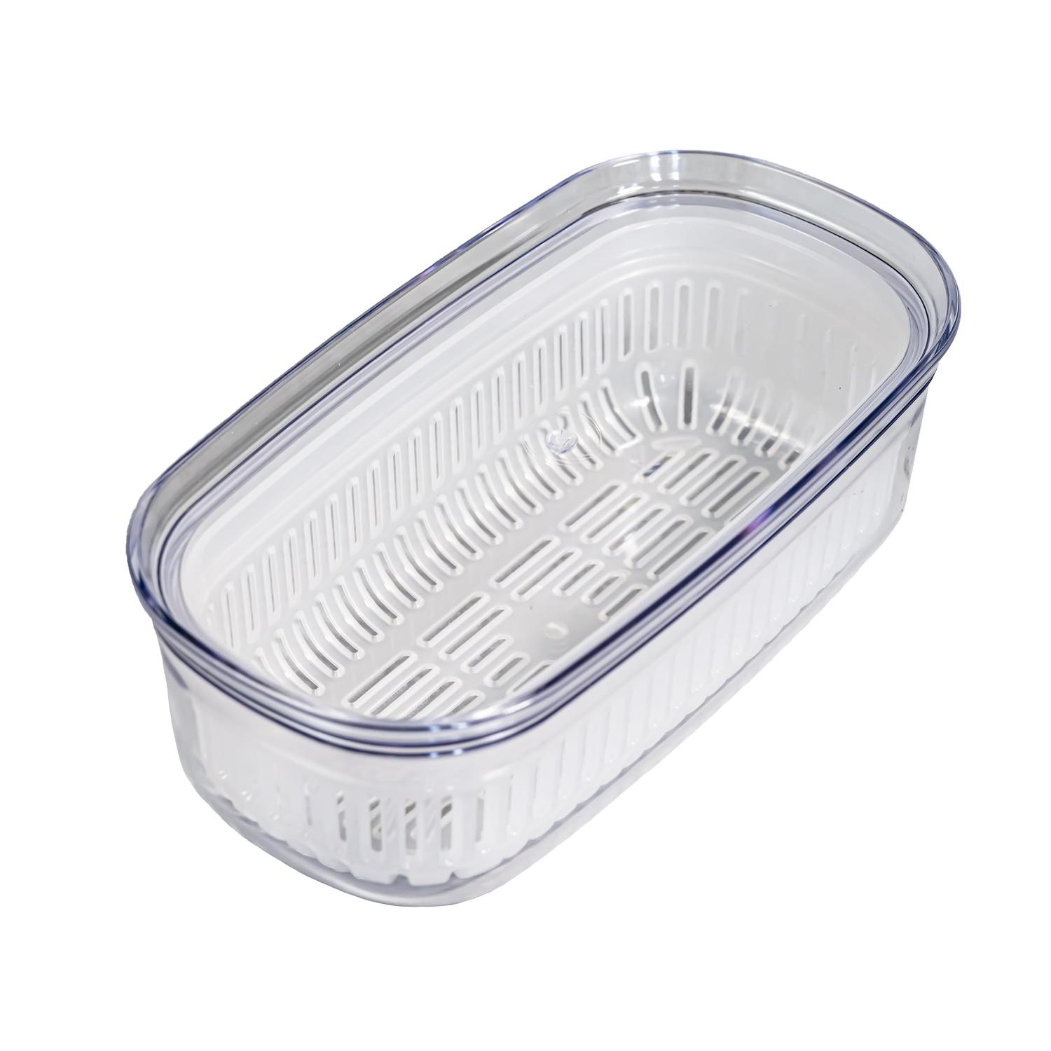 オカ 野菜ストッカー ホワイト スリム ベジマジシリーズ あらう ザル付き OKA 【SB10631】