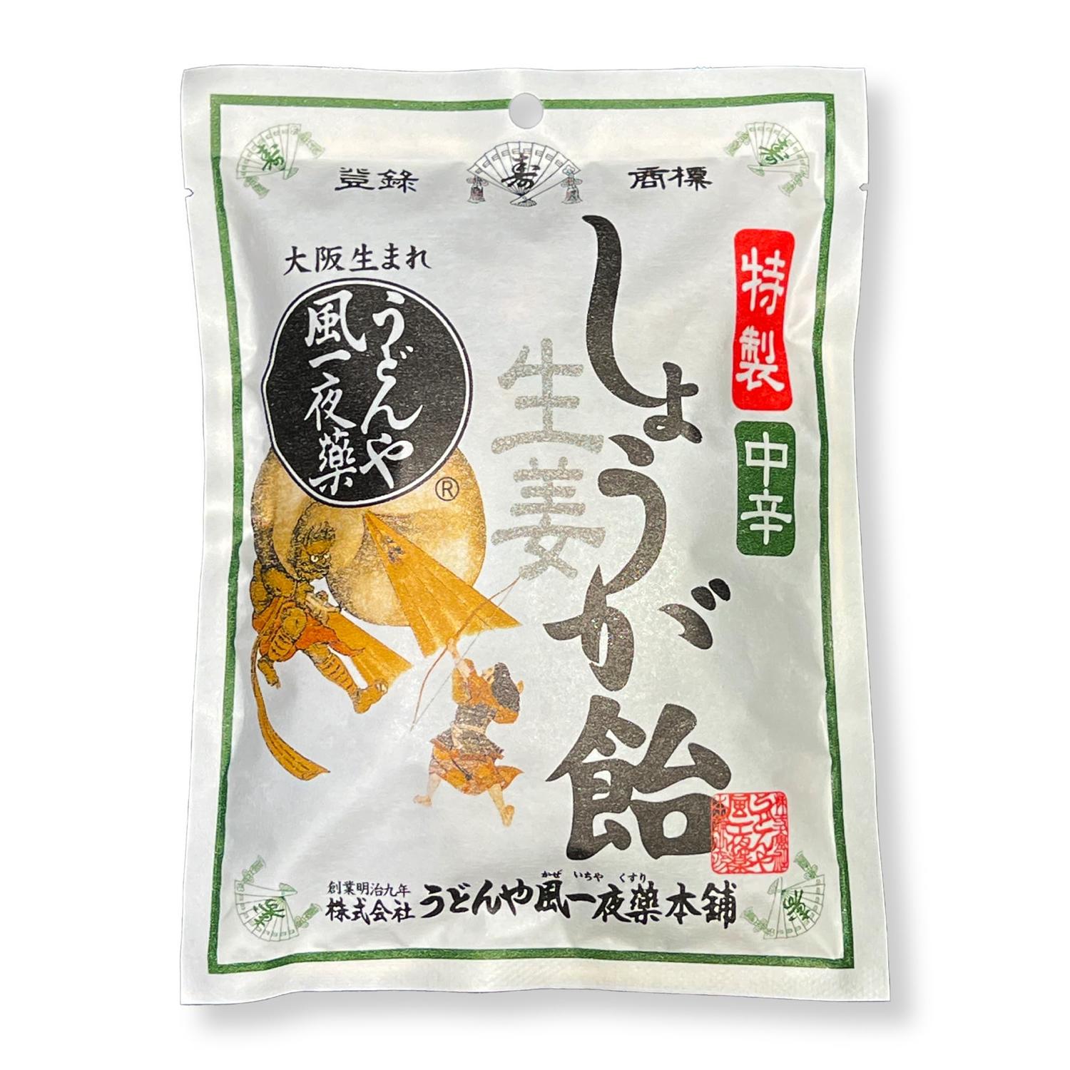 ■食品 ■ 日本 ■うどんや風一夜薬本舗 ■成分 砂糖(国内製造)、水飴、蒸生姜、黒糖 ■広告文責：Think Rich Store TEL 082-881-1870 掲載商品の仕様や付属品等の詳細につきましては メーカーに準拠しておりますので メーカーホームページにてご確認下さいますよう よろしくお願いいたします。 当店は他の販売サイトとの併売品があります。 ご注文が集中した時、システムのタイムラグにより在庫切れとなる場合があります。 その場合はご注文確定後であってもキャンセルさせて頂きますのでご了承の上ご注文下さい。