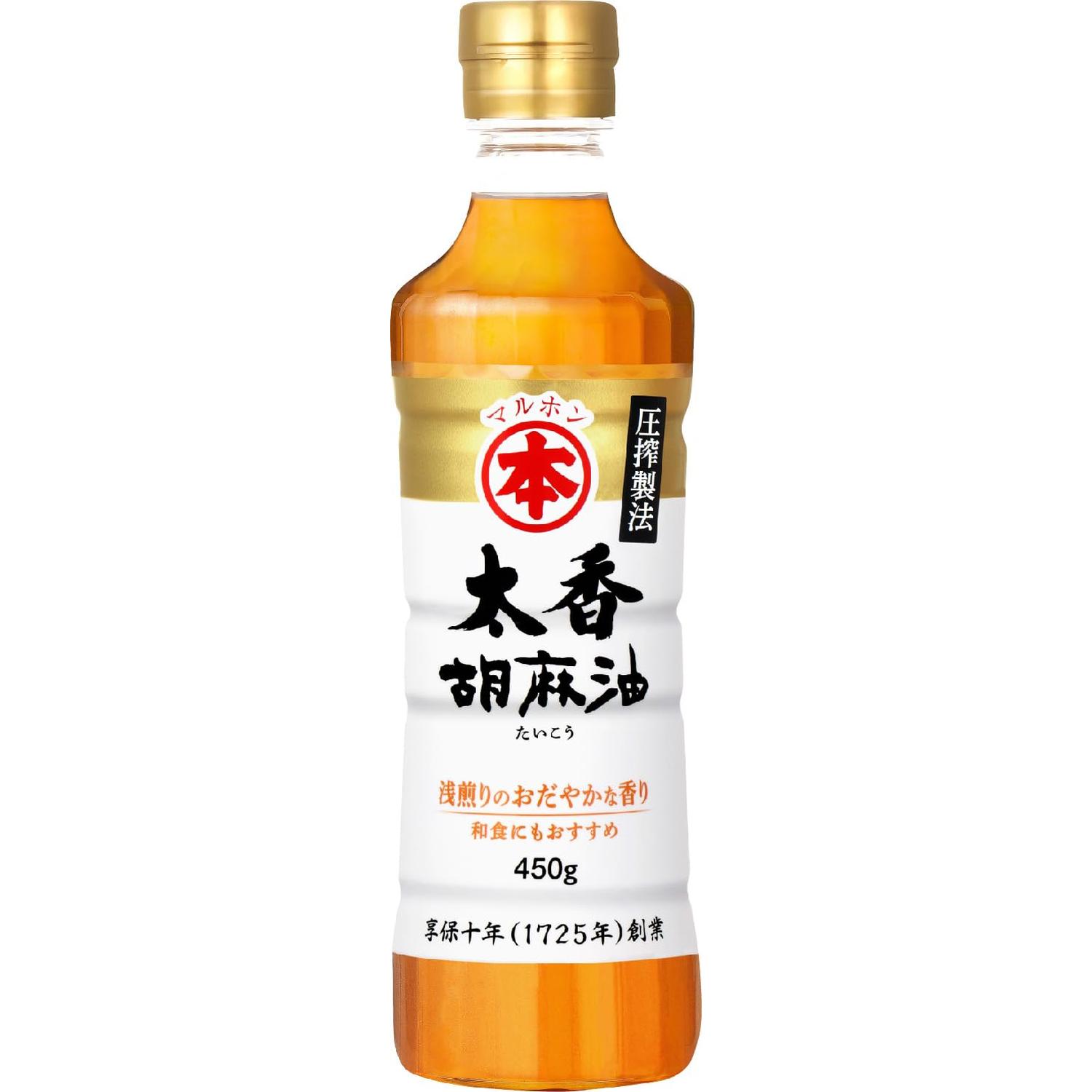 Sesame Oil - マルホン 太香胡麻油 450g 竹本油脂 ペット ごま油 【SB11192】
