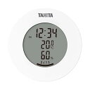 タニタ TT-585 WH ホワイト 温湿度計 温度 湿度 デジタル 時計付き 卓上 マグネット 【SB12248】