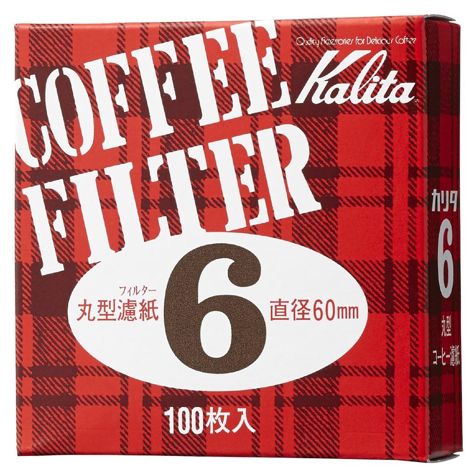 カリタ ホワイト うまみを引き出す コーヒー ペーパー フィルター #6 用 丸形濾紙 6 100枚 直径 60mm #21007 Kalita …