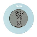 タニタ TT-585 BL ライトブルー 温湿度計 温度 湿度 デジタル 時計付き 卓上 マグネット 【SB12382】