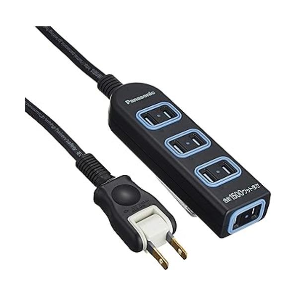 パナソニック WHA2534BKP ザ・タップX テーブルタップ 4個口 3m ブラック panasonic 【SB12863】
