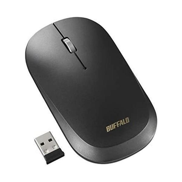 BSMBW330NBK USB無線 BlueLED 3ボタン 薄型 ワイヤレスマウス ブラック