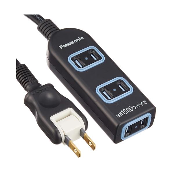 パナソニック WHA2513BKP ザ・タップX テーブルタップ 3個口 1m ブラック Panasonic 【SB16114】