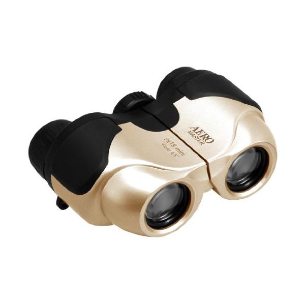 ケンコー 97613 ゴールド 双眼鏡 AERO MASTER 8×18 mini ポロプリズム式 8倍 18口径 軽量コンパクト 【SB17189】