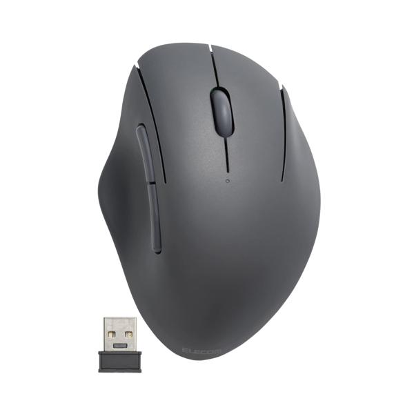 エレコム M-SH20DBSKBK SHELLPHA シェルファ 無線2.4GHz マウス ワイヤレスマウス 5ボタン Mサイズ 抗..