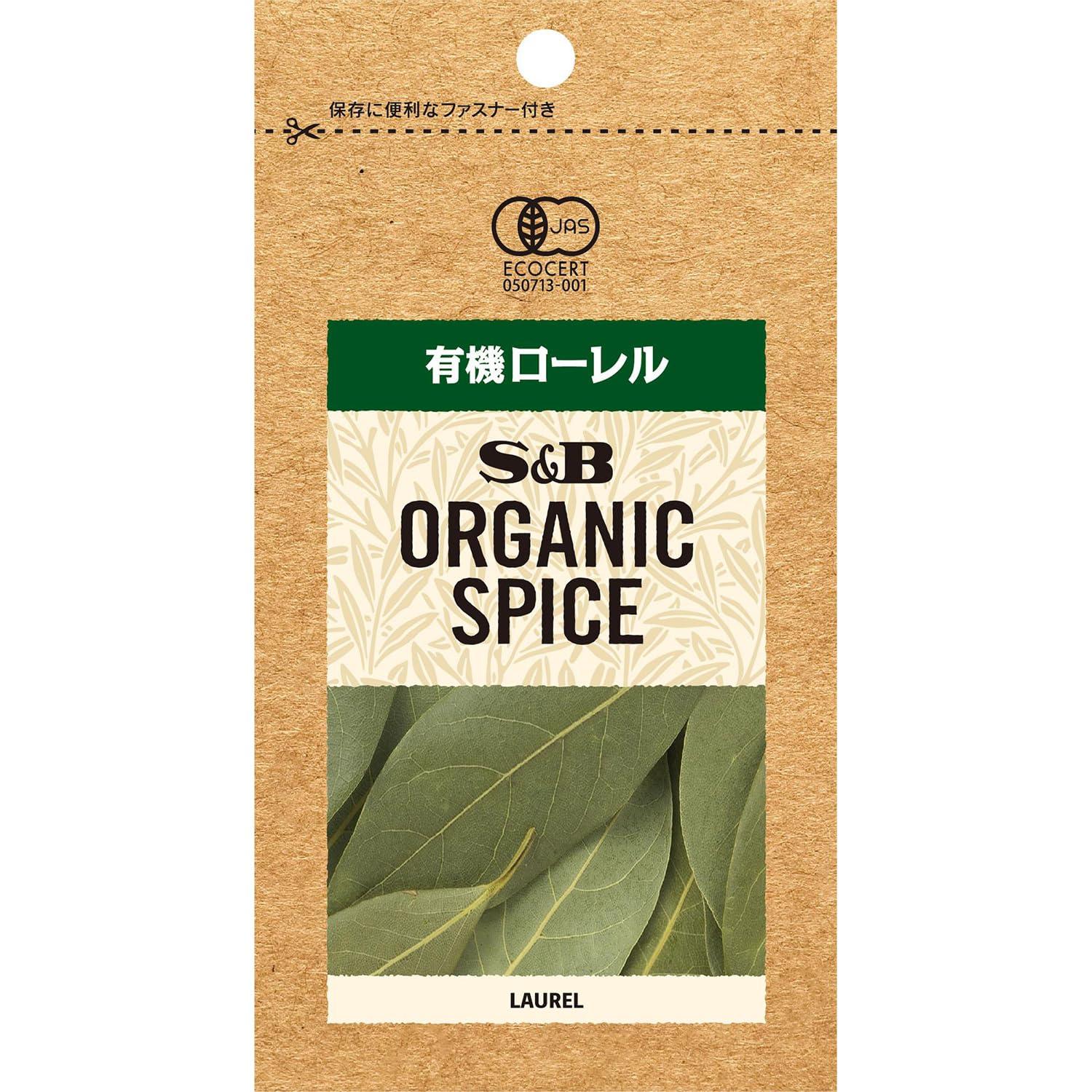 エスビー食品 ORGANIC SPICE 袋入り有機ローレル 3.3g 【SB18313】