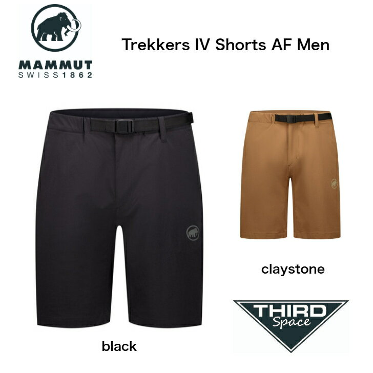 MAMMUT Trekkers IV Shorts AF Men マムート ボトムス パンツ ハイキングショーツ 耐風性 撥水性 軽量 伸縮性 アウトドア ハイキング キャンプ 1023-00474 black claystone 全2色 送料無料