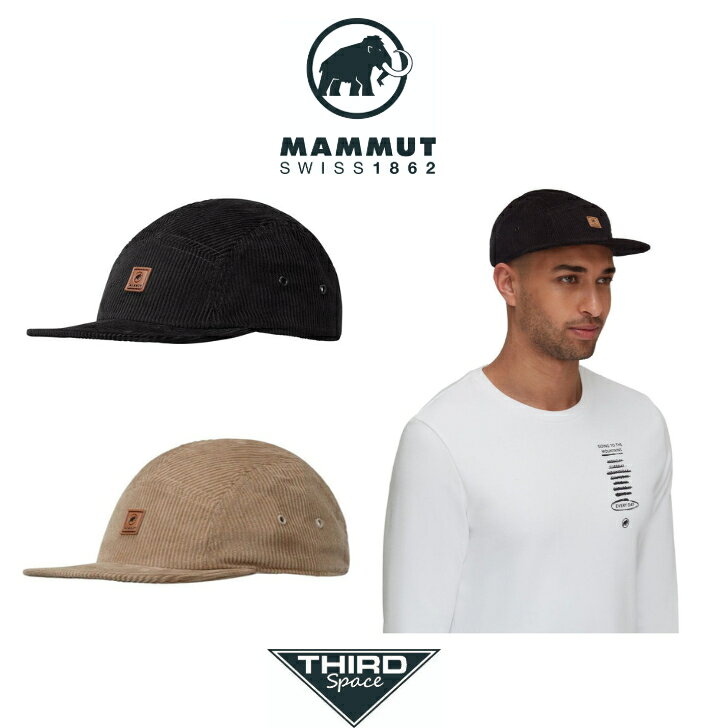 Rakuten - 【SALE 20％OFF】 MAMMUT Cord Cap マムート コード キャップ コーデュロイ フラットバイザー サイズ調整可能 アウトドア ハイキング black dark sand 全2色 1191-01710
