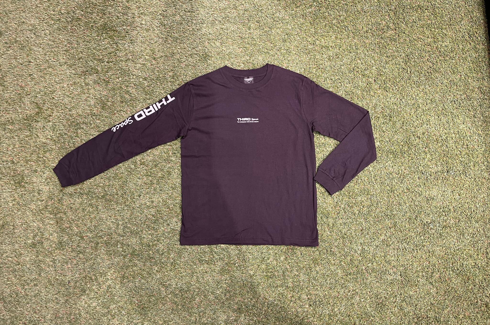 【SALE 20％OFF】 THIRD Space オーガニックコットンロングスリーブTシャツ 100％オーガニックコットン使用 リブ有り スミクロ ミルキーグレー パープルネイビー 全3色 送料無料