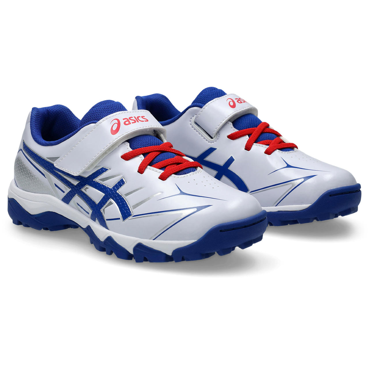 樂天商城 - アシックス STAR SHINE TR 3 ジュニア トレーニング 1124A010 ベースボール シューズ 105 WHITE/ASICS BLUE Baseball ベースボール シューズ ジュニア キッズ 子ども 子供