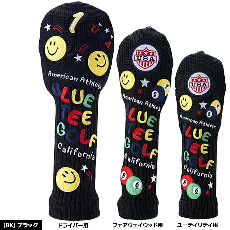 ブルーティーゴルフ ニット ヘッドカバー ドライバー用/フェアウェイウッド用/ユー...