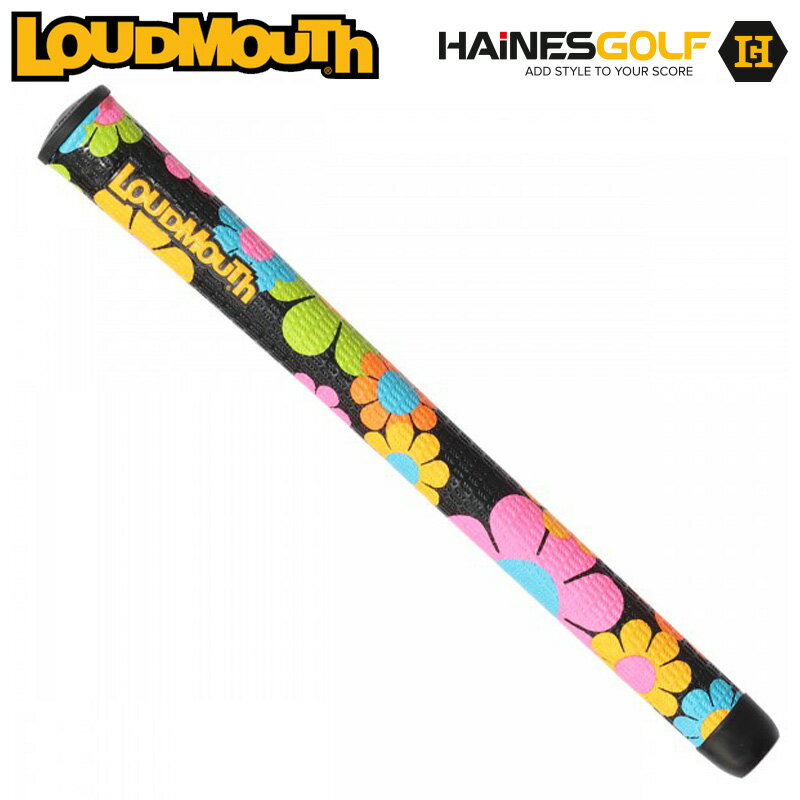 ラウドマウス ウッド・アイアン用 グリップ 1本 MagicBus マジックバス Loudmouth Swing Grip Paint Balls Black HAINES GOLF 【メール便発送】【新品】