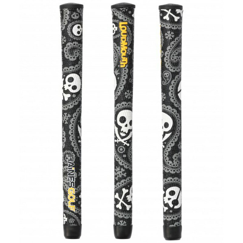 ラウドマウス ウッド・アイアン用 グリップ 1本 Shiver me Timbers シヴァーミーティンバーズ Loudmouth Swing Grip Paint Balls Black HAINES GOLF 【メール便発送】【新品】