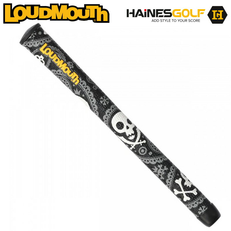 ラウドマウス ウッド・アイアン用 グリップ 1本 Shiver me Timbers シヴァーミーティンバーズ Loudmouth Swing Grip Paint Balls Black HAINES GOLF 【メール便発送】【新品】