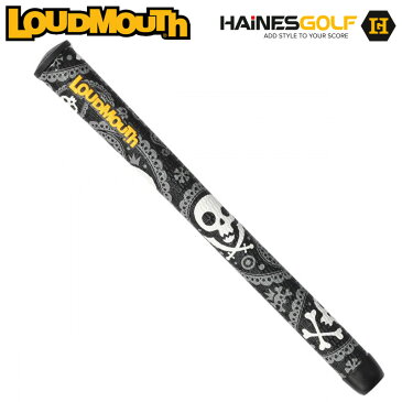 ラウドマウス ウッド・アイアン用 グリップ 1本 Shiver me Timbers シヴァーミーティンバーズ Loudmouth Swing Grip Paint Balls Black HAINES GOLF 【メール便発送】【新品】