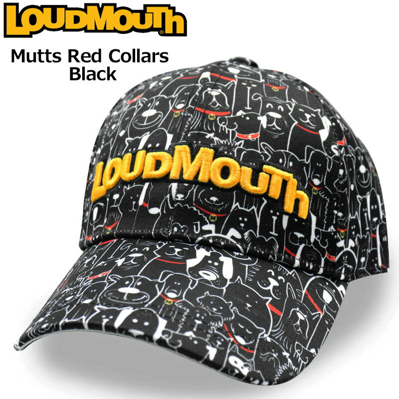 ラウドマウス キャップ Mutts Red Collars Black マッツレッドカラーズブラック 763902(341) 3SS2 Loudmouth 帽子 派手 シンプル メンズ レディース JUN3