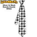 ラウドマウス シルクネクタイ Silver ＆ Black Razzle Dazzle White シルバー＆ブラック ラズルダズル ホワイトLoudmouth ビジネスウェア フォーマルウェア ゴルフウェア メンズ %off