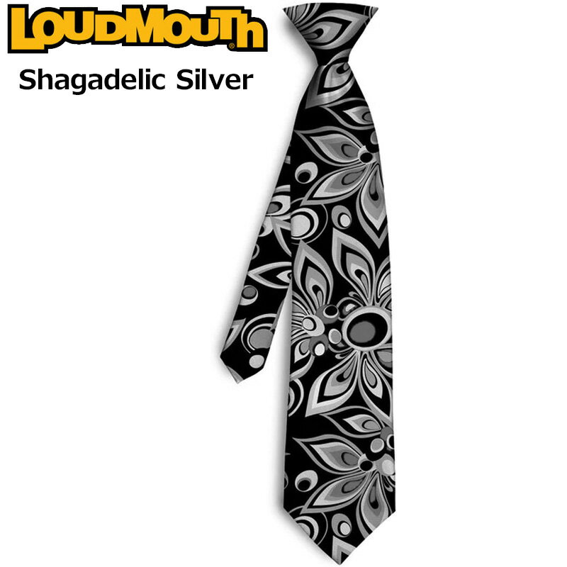 ラウドマウス シルクネクタイ Shagadelic Silver シャガデリックシルバーLoudmouth ビジネスウェア フォーマルウェア ゴルフウェア メンズ %off