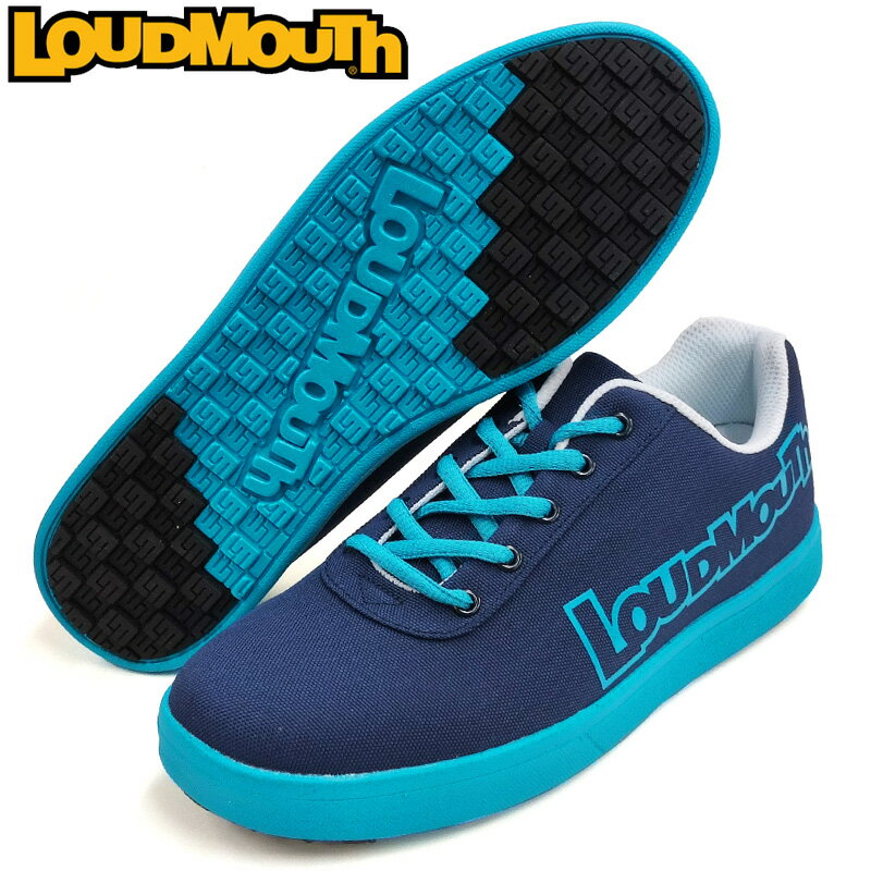 ラウドマウス ユニセックス スパイクレス ゴルフシューズ ビッグロゴ ネイビー×ブルー LM-GS0005 764965(997) 【日本規格】【新品】TAAR...