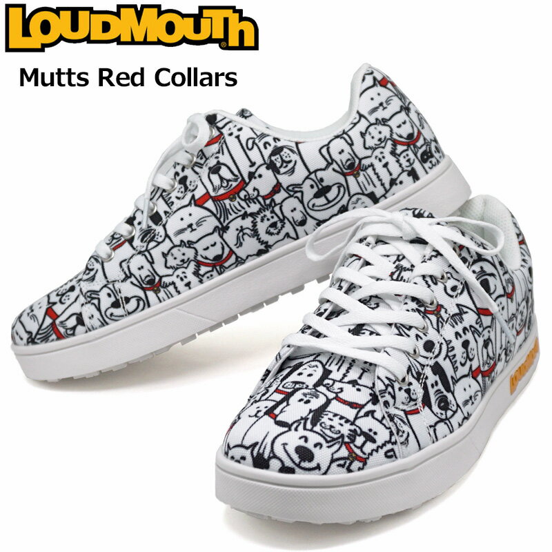 ラウドマウス ユニセックス スパイクレス ゴルフシューズ Mutts Red Collars マッツレッドカラーズ LM-GS0002 772979(278) 【日本規格】【新品】2WF2 Loudmouth スニーカー メンズ レディース NOV1