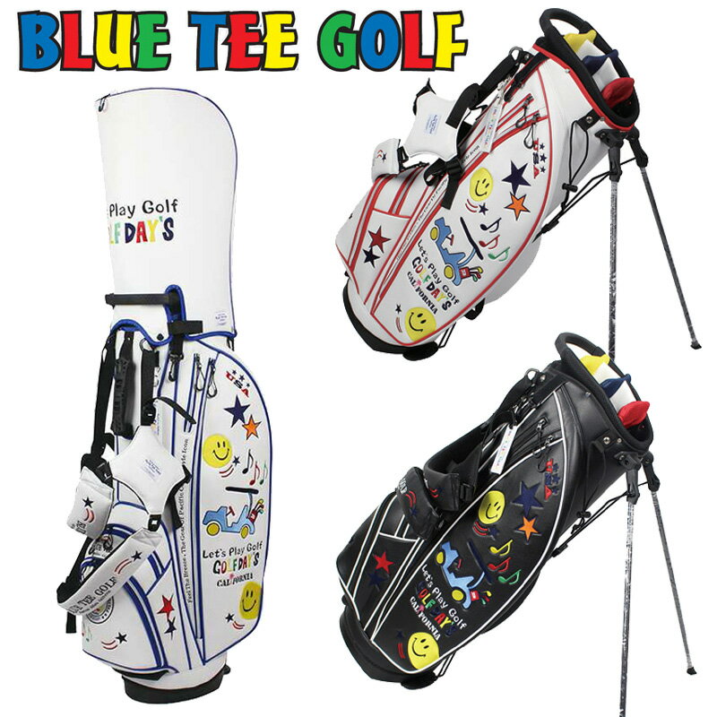 樂天商城 - ブルーティーゴルフ 9型 スマイル＆カート スタンドバッグ BTG-CB-008【新品】Blue Tee Golf California スタンド式 キャディバッグ ブルーティ キャディーバック キャディーバック