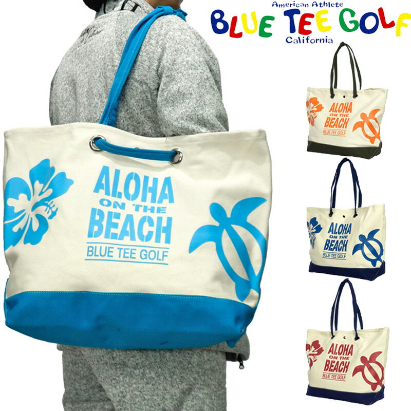 ブルーティーゴルフ コットン ビッグトートバッグ BTG-TT003 Aloha On The Beach ...