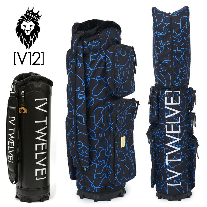 V12 ゴルフ 9.5型 キャディバッグ O/L CAMO BLACK 本体+カバーセット V122210-CV03...