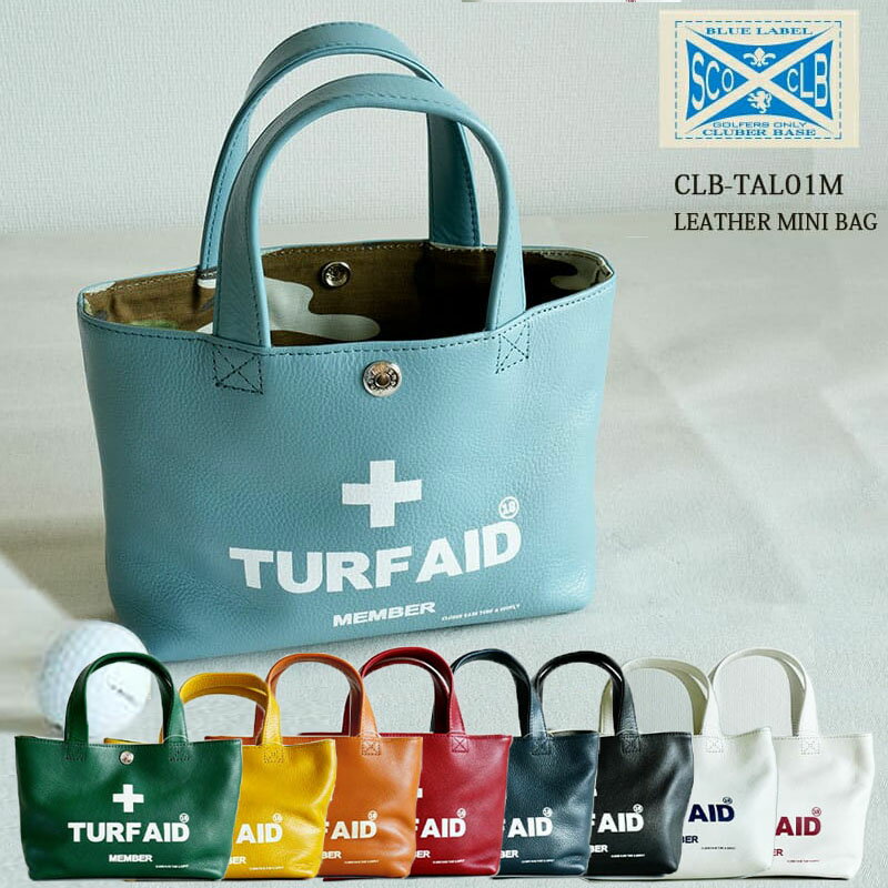 樂天商城 - 木の庄帆布 ミニトートバッグ 牛革 LEATHER MINI BAG CLB-TAL01M 【新品】SAAR ゴルフ用バッグ ラウンドポーチ カートポーチ
