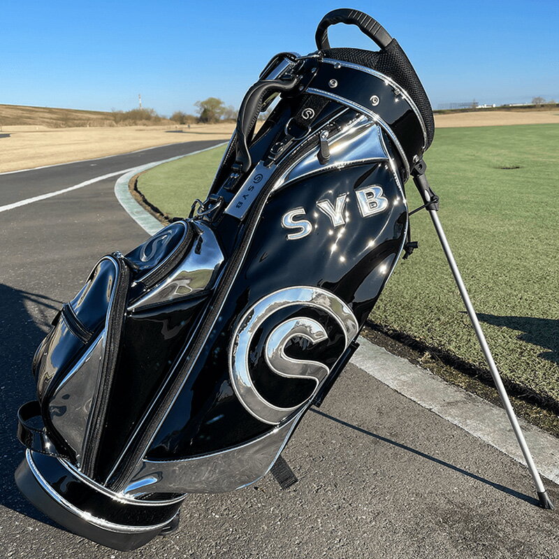 樂天商城 - SYB 9型 エナメル スタンドバッグ ミラーブラック【新品】TAAR スタンド式キャディバッグ スタッフバッグ ゴルフバッグ キャディーバック キャディバック 地クラブ エスワイビー