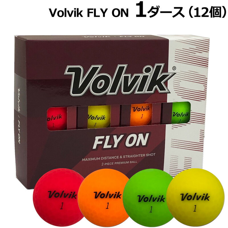 樂天商城 - ボルビック Volvik ゴルフボール FLY ON フライオン マット仕上げ カラーミックス 1ダース(12個) 【新品】ヴォルヴィック %off