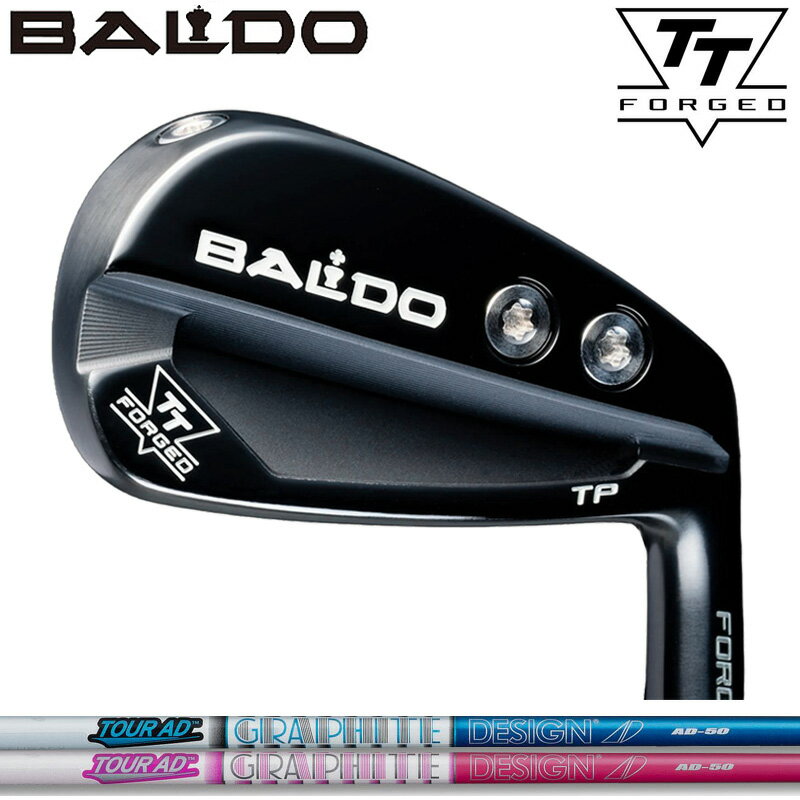 樂天商城 - バルド TT FORGED ツアー ポケット アイアン ブラック 6本組 グラファイトデザイン TourAD AD-50 装着 カーボン 【カスタム】【新品】 BALDO フォージド TP アイアンセット ゴルフ クラブ