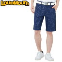 ラウドマウス メンズ ショートパンツ サイド切替 ストレッチ UVカット Navy ネイビー 762305(997) 2SS2 Loudmouth ゴルフウェア JUN1 look22