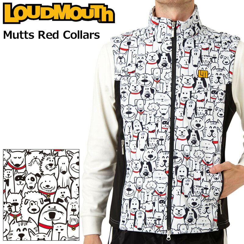ラウドマウス メンズ ボンディング ベスト Mutts Red Collars マッツレッドカラーズ 772201(278) 2WF2 Loudmouth アウター ブルゾン ゴルフ ウェア NOV2