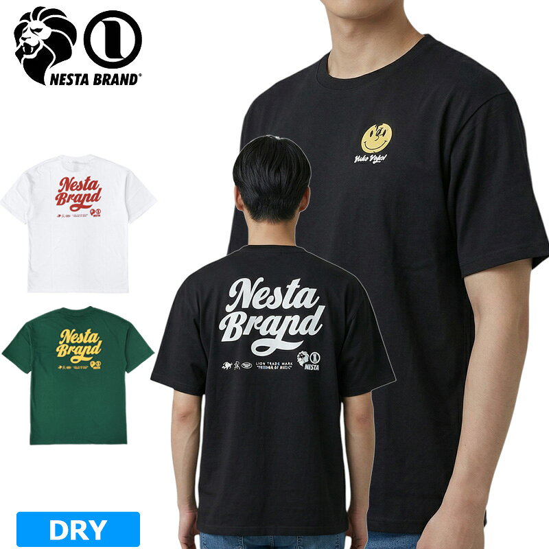 樂天商城 - ネスタブランド 吸汗速乾 半袖Tシャツ ライオン ニコTEE 232NB1010 NESTA BRAND メール便発送【新品】SAAR 半そで トップス ファッション メンズ レディース ユニセックス