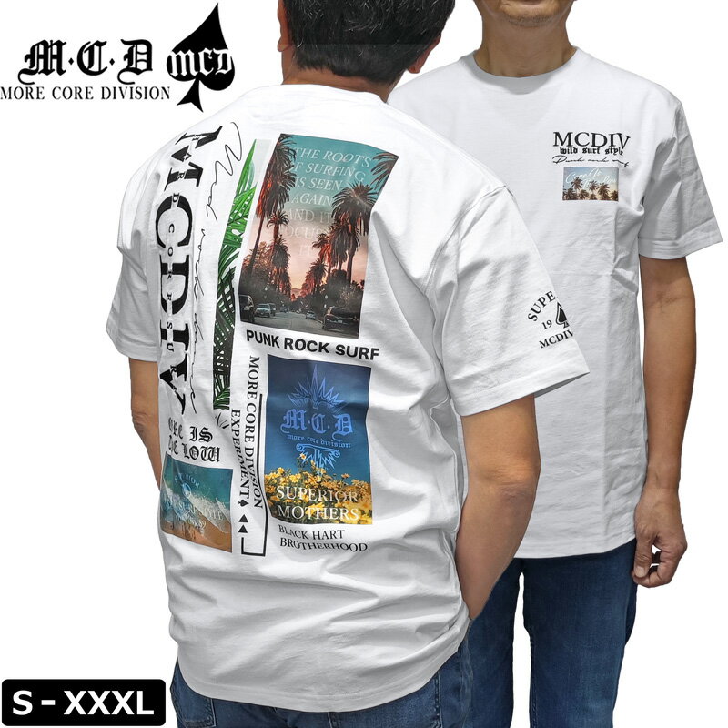 樂天商城 - MCD メンズ フォトコラージュ 半袖 Tシャツ 綿100％ 242M1002 メール便発送【新品】TAAR エムシーディー ライフスタイル カジュアル ファッション トップス